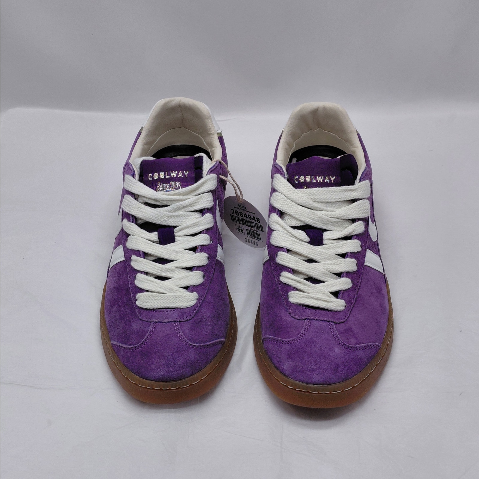 Coolway Womens Duck Athletic Sneakers Size 7.5 Purple Suede Gum Sole Y2k Indie — image 3 of 8
